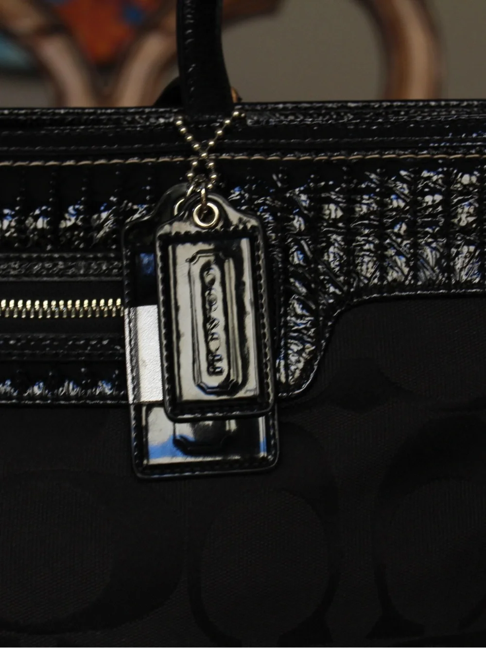 Coach Poppy Signature Quilted Tote